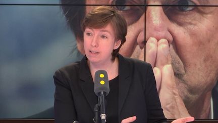 La féministe Caroline De Haas, au micro de franceinfo, le 13 février 2018. (RADIO FRANCE / FRANCEINFO)