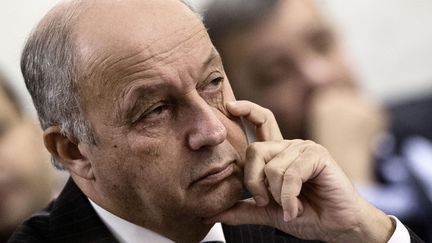 &nbsp; (Laurent Fabius a réclamé à Genève l'arrêt des frappes russes pour rendre à nouveau possible les négociations © MaxPPP)