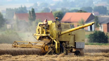 Un agriculteur fran&ccedil;ais, le 11 ao&ucirc;t 2012, &agrave; Cassel (Nord). (PHILIPPE HUGUEN / AFP)