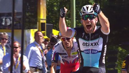 &nbsp; (Vainqueur de l'étape Mark Cavendish © Capture écran France 2)