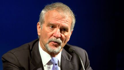 Paul-Henri Nargeolet, directeur des recherches sous-marines du RMS Titanic, à Genève (Suisse) le 9 octobre 2014 (GREGORY YETCHMENIZA / MAXPPP)