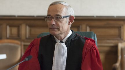 Etienne Fradin, président de la cour d'assises de Haute-Loire, au Puy-en-Velay, le 9 octobre 2017. (THIERRY ZOCCOLAN / AFP)