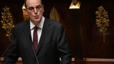 Le Premier ministre, Jean Castex, lors de son discours de politique générale à l'Assemblée nationale, le 15 juillet 2020. (MARTIN BUREAU / AFP)