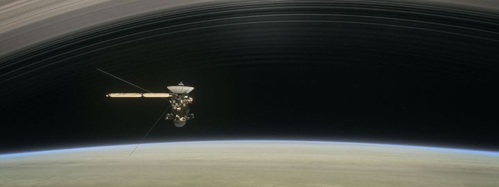 Une représentation graphique de la sonde Cassini, publiée le 9 août 2017. (NASA/JPL-CALTECH)