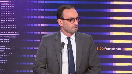 Thomas Cazenave, ministre délégué aux Comptes publics était l'invité du 8h30 franceinfo du vendredi 22 décembre 2023 (RADIO FRANCE / FRANCEINFO)