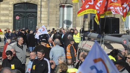 Des manifestants au Mans (Sarthe), le 20 mars 2012. (CITIZENSIDE / AFP)