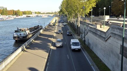 Les voies sur berges à Paris en octobre 2010. (ETIENNE LAURENT / AFP)