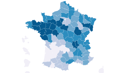 Primaire à droite : les départements où Fillon a enregistré ses meilleurs scores (NICOLAS ENAULT / CARTO)