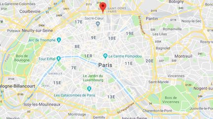 Un homme a menacé des policiers à l'arme blanche boulevard Ney à Paris, le 21 février 2019.&nbsp; (GOOGLE MAPS)