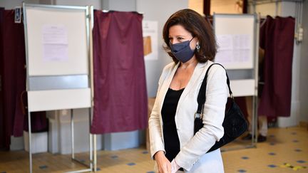 Agnès Buzyn, candidate de La République en marche aux élections municipales à Paris, le 28 juin 2020.&nbsp; (CHRISTOPHE ARCHAMBAULT / AFP)