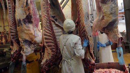 Abattoir Gexal à Lons-le-Saunier dans le Jura. (PHILIPPE TRIAS / MAXPPP)