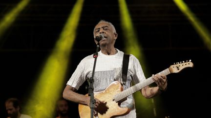 Gilberto Gil sur scène le 11 mai 2018 à Goiânia, au Brésil (REBECA FIGUEIREDO / GETTY IMAGES SOUTH AMERICA)