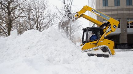 New York, le 3 janvier 2014, Battery Park City.&nbsp;jusqu'&agrave; 20 cm de neige dans les rues. -16&deg;C. Code blue pour les SDF. Nombreuses camionnettes patrouillant &agrave; la recherche de personnes en difficult&eacute;.&nbsp; (JIN LEE / BLOOMBERG / GETTY IMAGES)