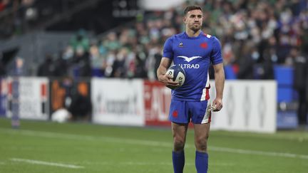 Melvyn Jaminet lors du match entre la France et l'Irlande, le 12 février 2022. (SEBASTIEN MUYLAERT / MAXPPP)