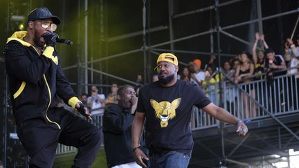 Wu-Tang Clan sur scène à New York le 3 juin 2017 - de gauche à droite : RZA, GZA, Ghostface Killah
 (Charles Sykes / AP / Sipa)