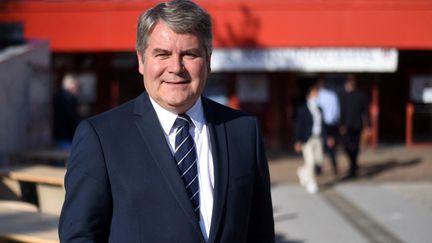 Le maire Les Républicains de La Baule, Franck Louvrier, aux universités d'été du parti, le 28 août 2021. (SEBASTIEN SALOM-GOMIS / AFP)