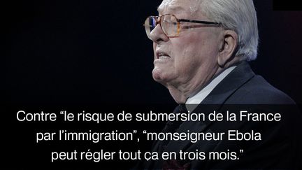 L'ancien pr&eacute;sident d'honneur du Front national, Jean-Marie Le Pen, a quant &agrave; lui re&ccedil;u le prix des auditeurs de Beur FM, pour cette remarque lanc&eacute;e en mai 2014 devant des journalistes.&nbsp; (MAXPPP)