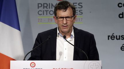 Christophe Borgel, président du Comité national d'organisation de la primaire de la gauche, le 29 janvier 2017, à Paris. (GEOFFROY VAN DER HASSELT / AFP)