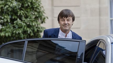 Le ministre de la Transition écologique et solidaire, Nicolas Hulot, le 18 mai 2017, à l'Elysée. (MAXPPP)