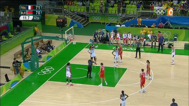 Les basketteuses française, face aux Biélorusses, dimanche 7 aoû,t à Rio.