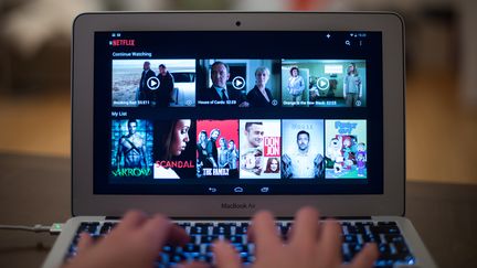 La plateforme de streaming&nbsp;Netflix, en septembre 2014. (BERND VON JUTRCZENKA / DPA / AFP)