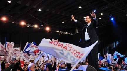 A Lille, François Hollande a affiché l'union de la gauche. (PHILIPPE HUGUEN / AFP)