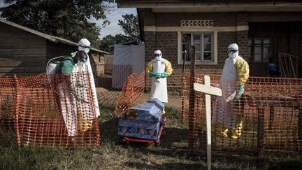 La photo a été prise à Mangina, dans la région de Beni, le 22 août 2018. (John Wessels/ AFP )