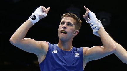 Le boxeur Alexis Vastine joue son ticket pour les demi-finale, le 7 ao&ucirc;t 2012 aux Jeux olympiques de Londres.&nbsp; (JACK GUEZ / AFP)