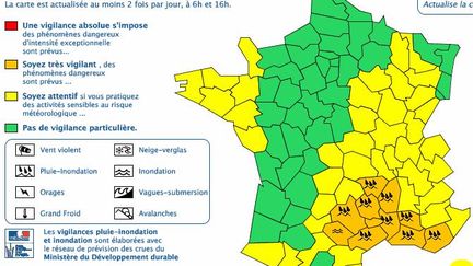 &nbsp; (DR. Capture d'écran Météo France.)