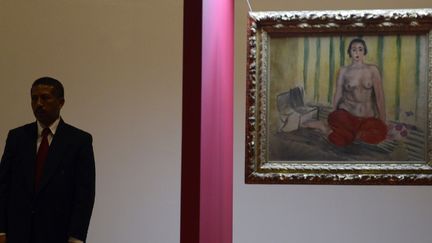 Le tableau "L'odalisque au pantalon rouge" de Matisse de retour au musée de Caracas au Vénézuéla, le 22 juillet 2014
 (LEO RAMIREZ / AFP)