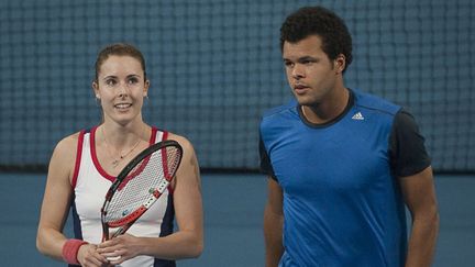 Jo-Wilfried Tsonga et Alizé Cornet tenants de la Hopman Cup (TONY MCDONOUGH / MAXPPP)