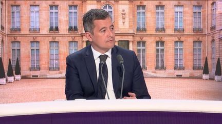 Gérald Darmanin, ministre de l'Intérieur, le 12 avril 2022 sur franceinfo. (FRANCEINFO / RADIO FRANCE)