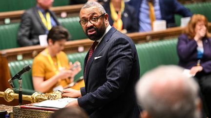 British Interior Minister James Cleverly at Parliament in London (United Kingdom), November 15, 2023. (MARIA UNGER / UK PARLIAMENT / AFP)