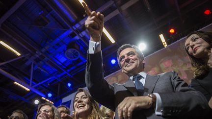 François Fillon, en meeting à Paris, le 25 novembre 2016 (HAMILTON / REA)