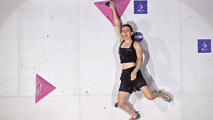 Zélia Avezou, médaillée d'or de bloc aux Jeux européens 2023, 25 juin 2023 (HERVIO JEAN-MARIE / KMSP)