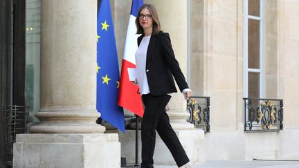 La députée La République en marche des Yvelines Aurore Bergé, le 17 octobre 2017 au palais de l'Elysée, à Paris.&nbsp; (LUDOVIC MARIN / AFP)