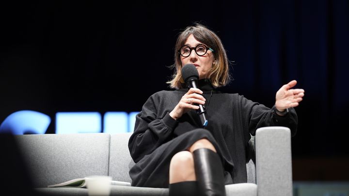 Alexia Laroche-Joubert, présidente de Banijay France, invitée à Médias en Seine, le 22 novembre 2023 à Radio France. (RADIO FRANCE / CHRISTOPHE ABRAMOWITZ)