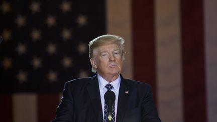 Le président américain Donald Trump à Washington, le 25 avril 2017. (TOM WILLIAMS / GETTY IMAGES)