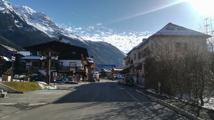 La ville de Contamines (Haute-Savoie), le 8 février 2020 , commune où cinq&nbsp;Britanniques ont été infectés par le&nbsp;coronavirus.&nbsp; (MARIE GIFFARD / AFP)