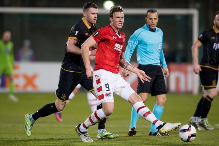 Wout Weghorst (24 ans) est actuellement le meilleur buteur de l'AZ Alkmaar avec 10 buts en Eredivisie et 1 but en Ligue Europa.