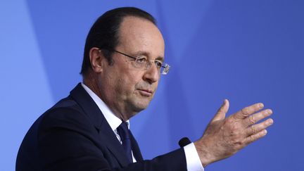 François Hollande lors d'une conférence de presse au dernier jour du sommet du G7, à Bruxelles, le 5 juin 2014. (ALAIN JOCARD / AFP)