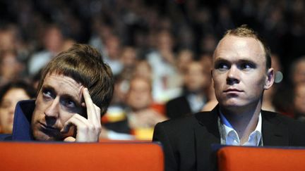 Bradley Wiggins et Christopher Froome (LIONEL BONAVENTURE / AFP)