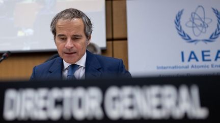 Le directeur général de l'Agence internationale de l'énergie atomique, Rafael Grossi, assiste à une réunion à Vienne, en Autriche, le 3 juin 2024. (JOE KLAMAR / AFP)