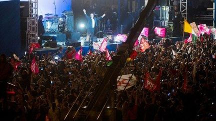 François Hollande à la Bastille le 6 mai (BERTRAND LANGLOIS / AFP)