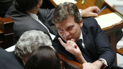 Le ministre du Redressement productif, Arnaud Montebourg, le 22 octobre 2013 &agrave; l'Assembl&eacute;e nationale. (PATRICK KOVARIK / AFP)