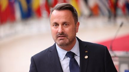 Le Premier ministre luxembourgeois Xavier Bettel lors d'un sommet européen à Bruxelles (Belgique) le 24 juin 2021. (DURSUN AYDEMIR / ANADOLU AGENCY / AFP)