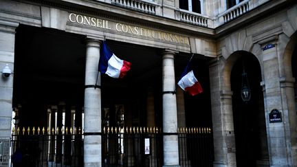 L'entrée du Conseil Constitutionnel à Paris, le 22 janvier 2024. (STEPHANE DE SAKUTIN / AFP)