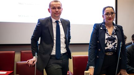 Le ministre du Travail, Olivier Dussopt, devant la commission des Affaires sociales de l'Assemblée nationale, le 23 janvier 2023. (XOSE BOUZAS / HANS LUCAS / AFP)