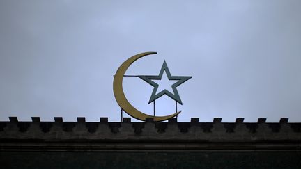 Le croissant de lune et l'&eacute;toile, symboles de l'islam, sur un mur de la grande mosqu&eacute;e de Paris, le 9 janvier 2015. (FREDRIK VON ERICHSEN / DPA / AFP)