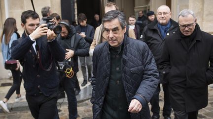 François Fillon a voté à Paris pour le premier tour de la primaire à droite, le 20 novembre 2016. (MARTIN BUREAU / AFP)